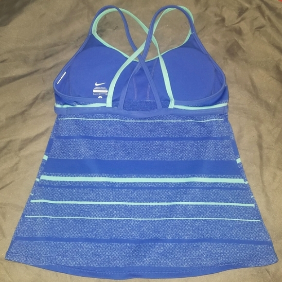 NWOT Nike Tankini Striped Swim/Athletic Top - Picture 3 of 3